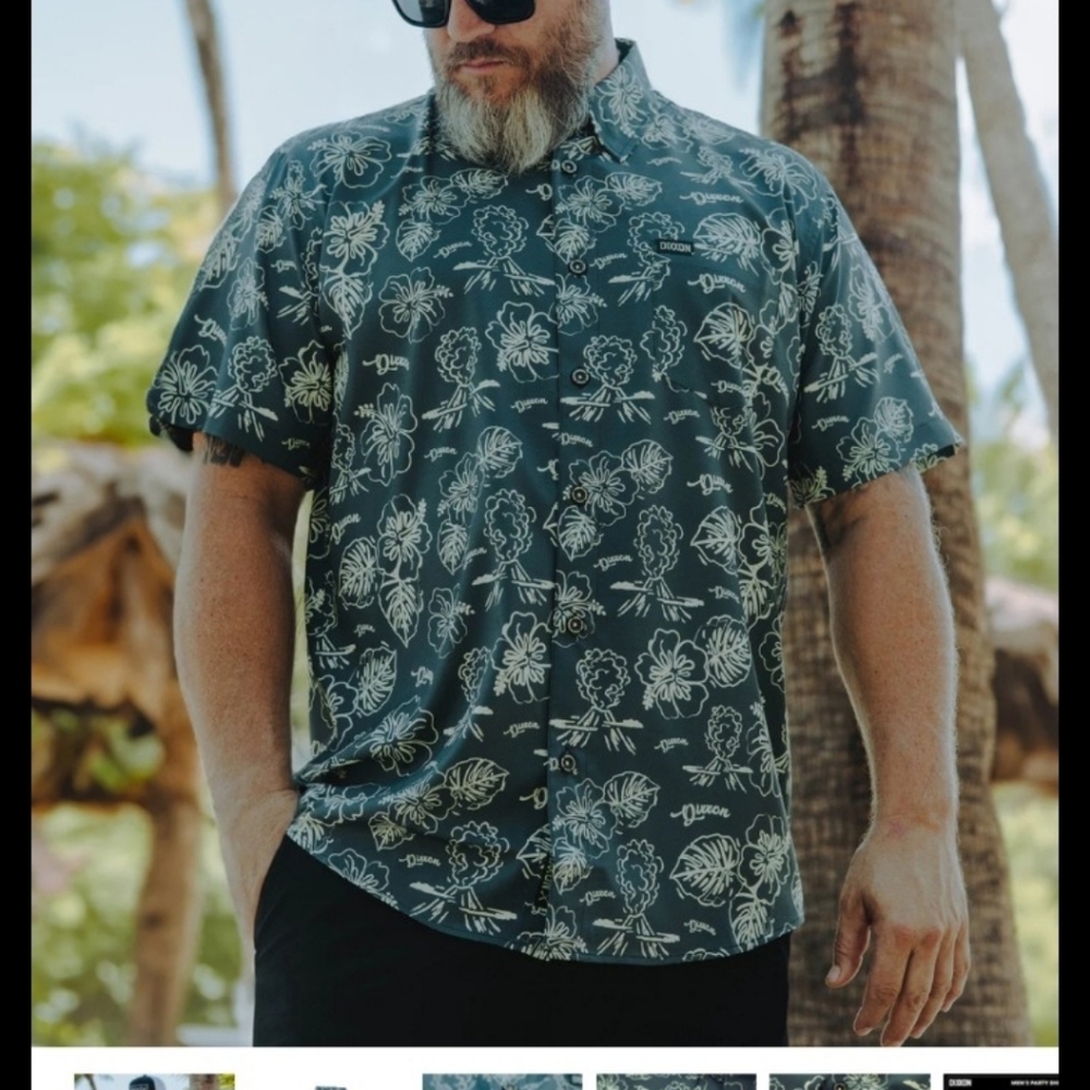 NWOT Men's Dixxon Short Sleeve Party Shirt The Mount Wannahockaloogie Size 2X